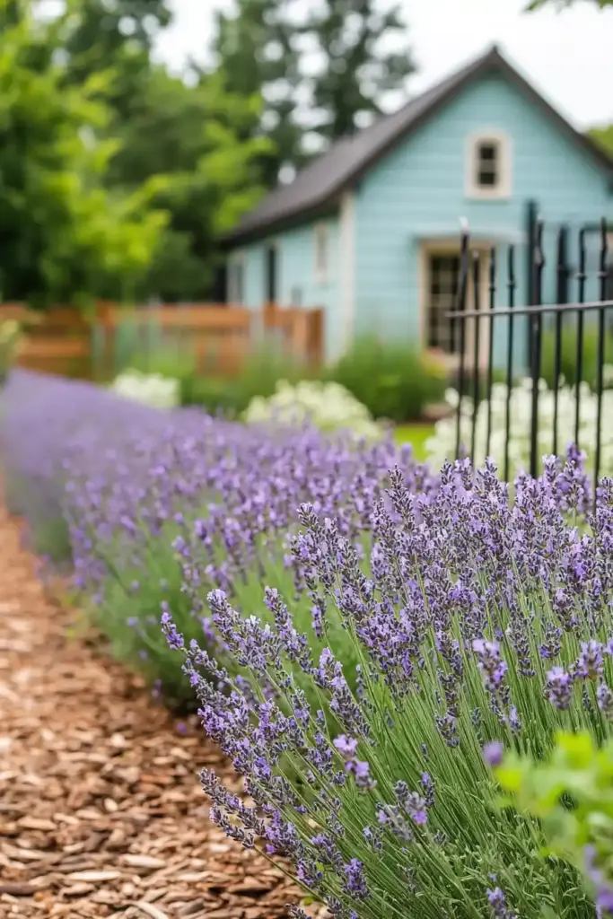 10 Lavender Flower Bed Inspiration: Gorgeous Layouts To Try Lavender Edging around Vegetable Garden