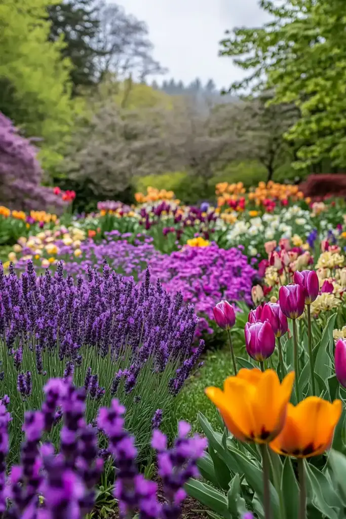 10 Lavender Flower Bed Inspiration: Gorgeous Layouts To Try Mix of Lavender Varieties