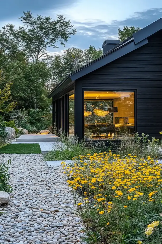 27 Stunning Rock Landscape Ideas for Your Garden 9. Rustic Cottage Rock Border