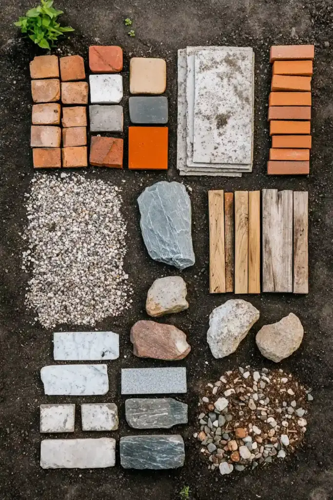 Step by Step: DIY Budget Garden Walkway Projects for the Weekend Gardener Materials Section - Multi-Option Visual