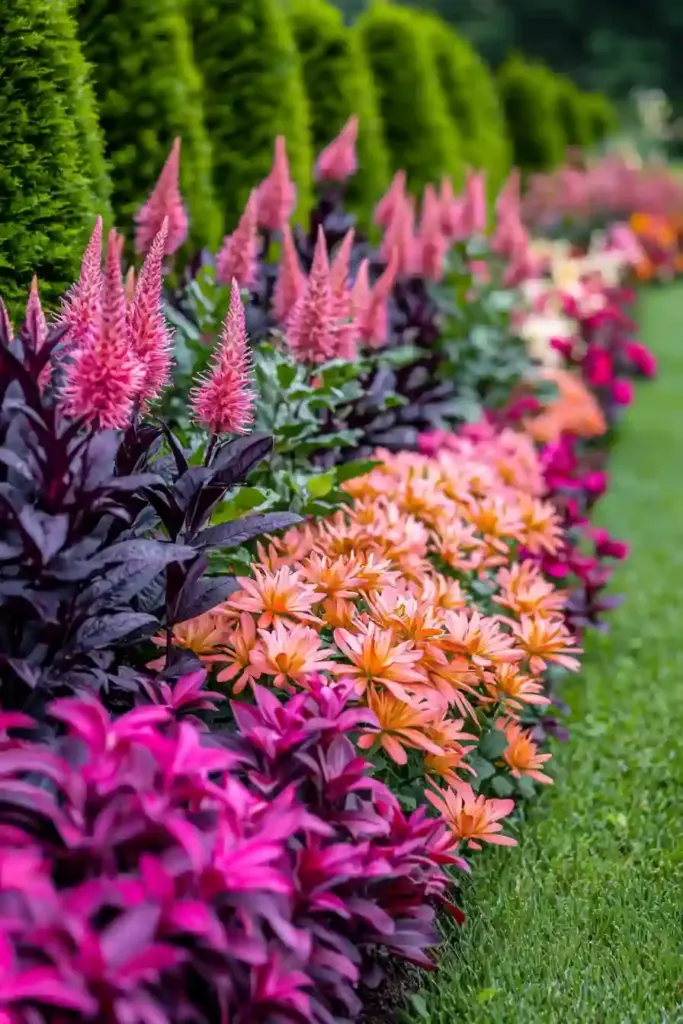 Top Low Maintenance Perennials for an Effortless Backyard Oasis Close-up of thriving, low maintenance perennials in bloom, showcasing vibrant flowers and natural garden textures.