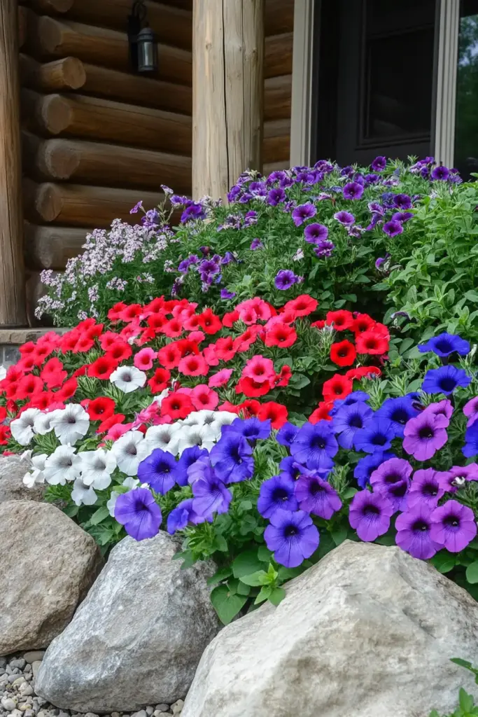 1. Brighten Your Front Yard with Flowers and Hostas