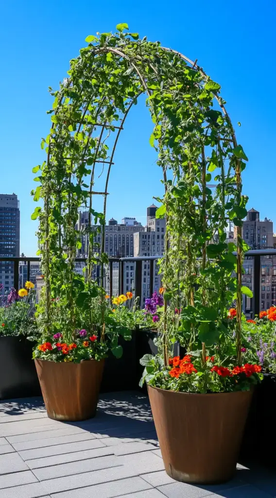 1. Container Garden Arbor Tunnel
