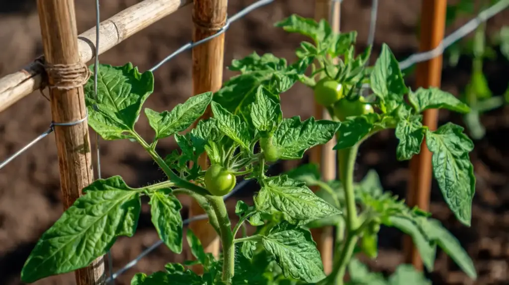 5 Tomato Trellis Ideas for Beginners: A Simple Guide 1. Single Stake Trellis