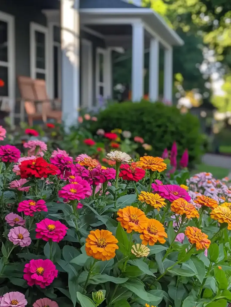 18 Gorgeous Big Flower Gardens for Eye-Catching Outdoor Displays 1. Uplift Your Farmhouse Facade