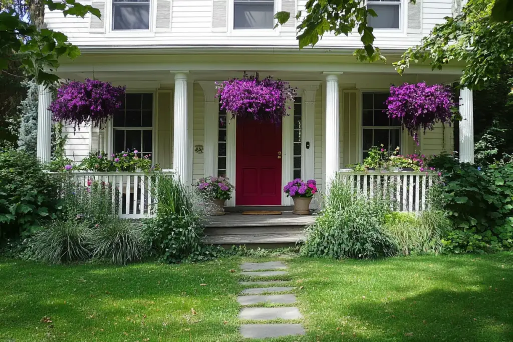 15 Front Porch Plant Decor Ideas for Stunning Curb Appeal 1. Add Hanging Baskets for Instant Charm