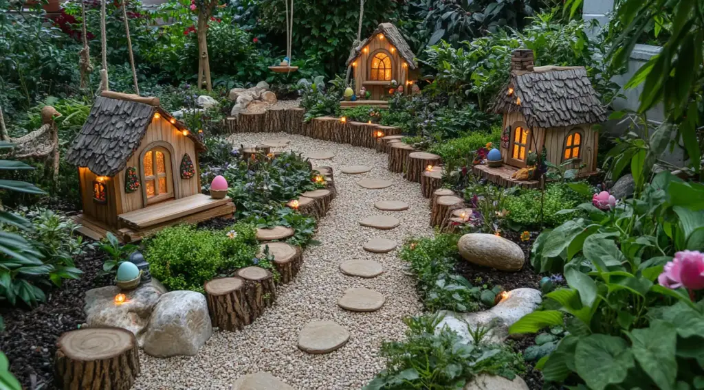 Backyard Sandbox Turned Fairy Forest