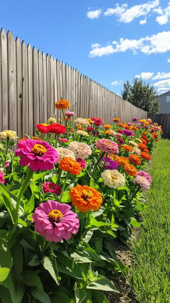 10 Creative Zinnia Garden Along Fence Ideas for a Cozy Yard A Haven for Local Fauna