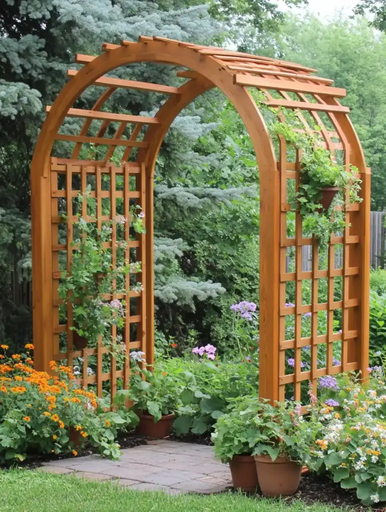 11 Lattice Alternatives Under Decks 10. Trellis with Climbing Plants