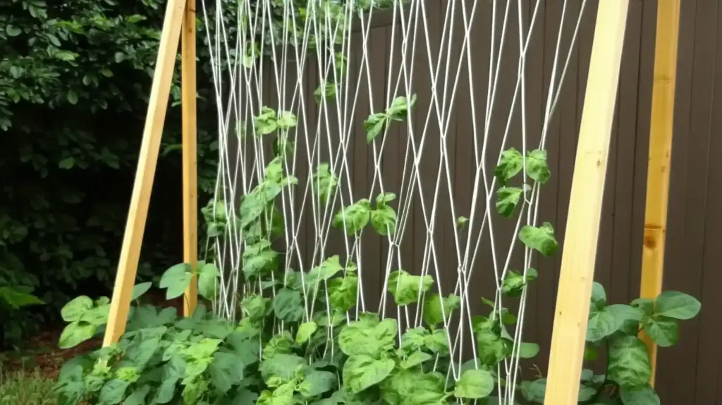 Explore 20 Cucumber Trellis Ideas for a Bountiful Harvest 11. DIY String Trellis