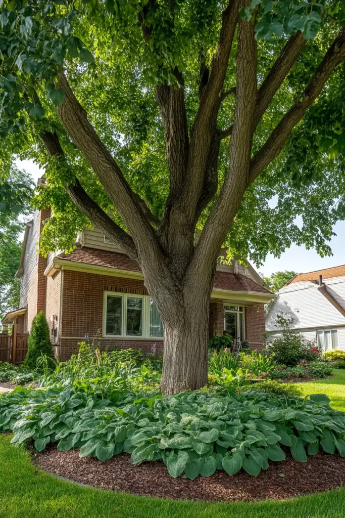 15 Beautiful Ways to Landscape Around Trees (With Rocks, Mulch & More!) 11. Shady Ground Cover