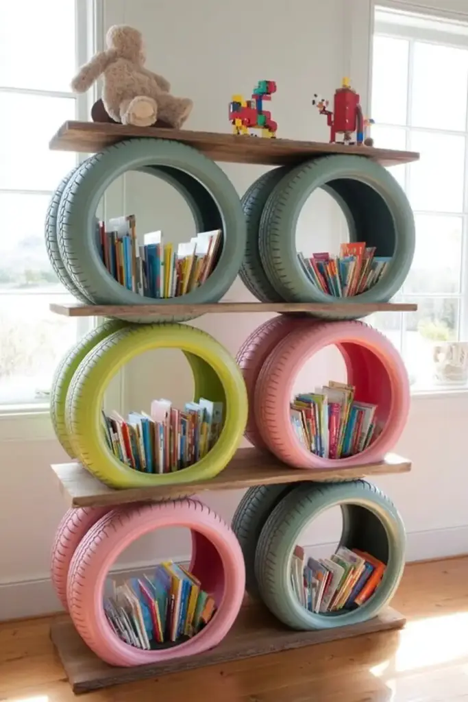 Tire Bookshelf