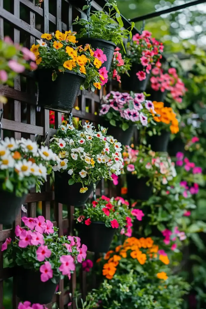 11. Trellis with Hanging Pots