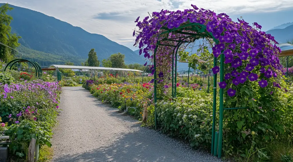 Growing clematis vines