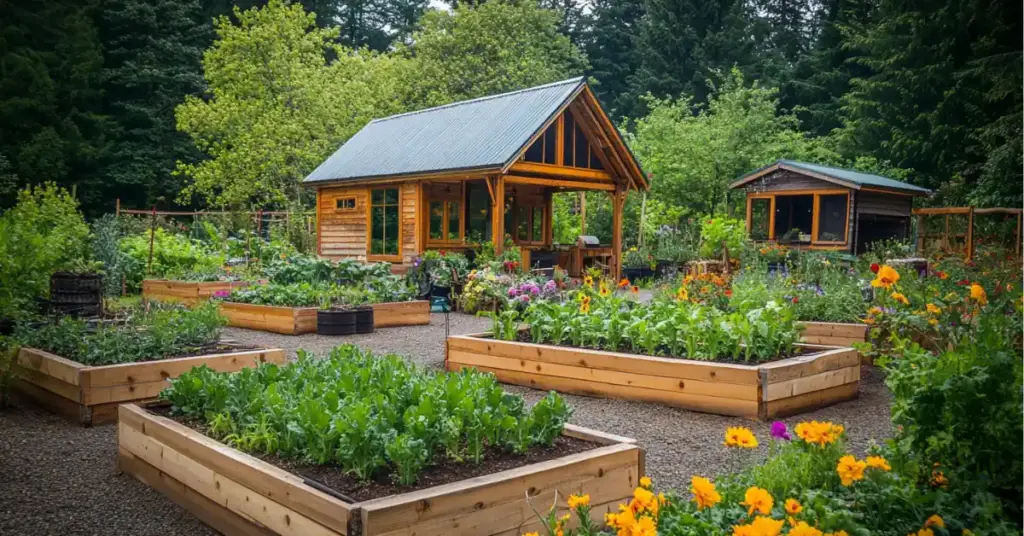 40 Backyard Vegetable Garden Ideas for Homegrown Goodness 12. Raised Bed Grid with Precision Planting
