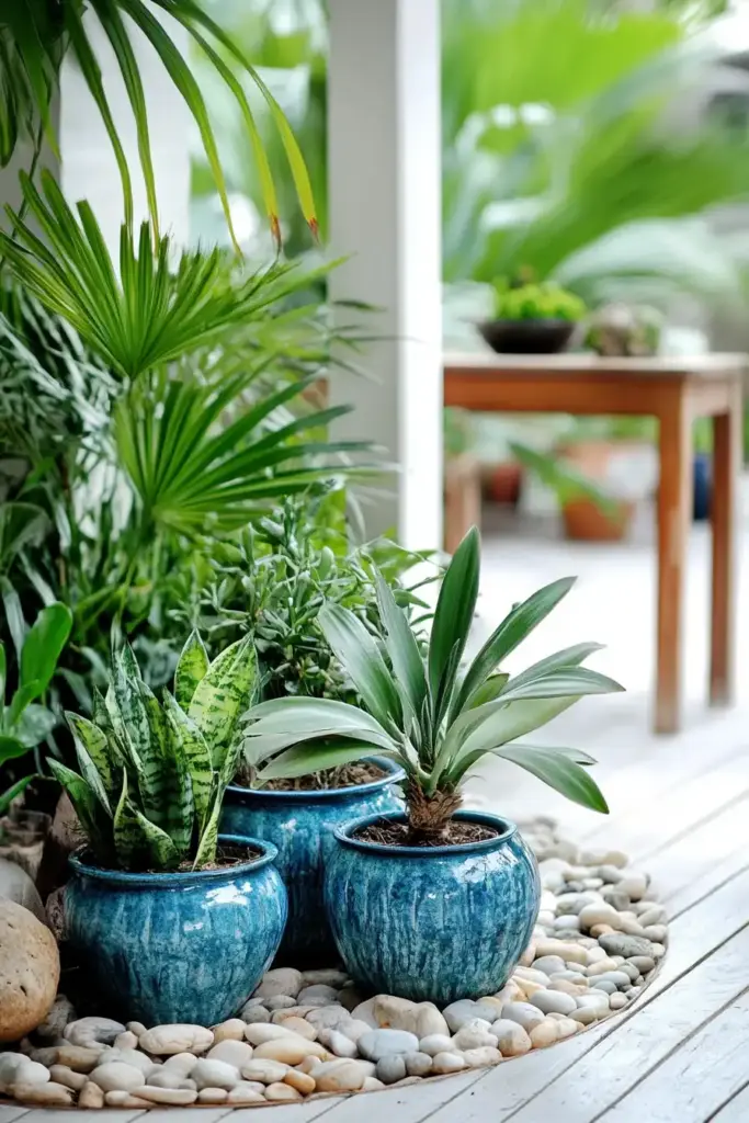 26 Front Porch Landscaping Ideas to Boost Curb Appeal 🪨 12. Decorative Rock Gardens & Pebble Accents