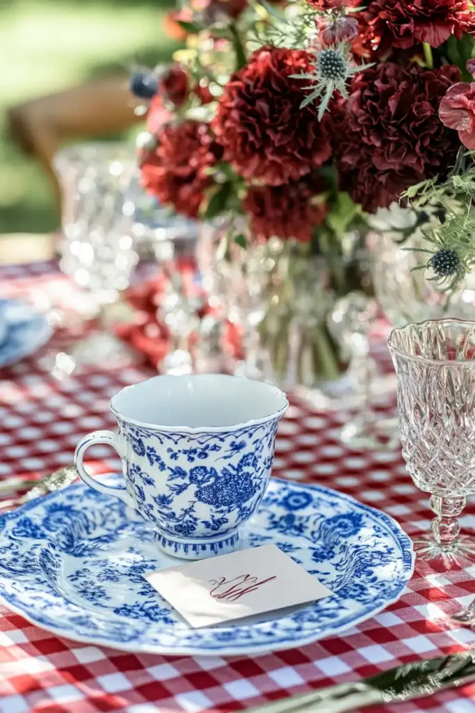 5 Memorial Day Party Decor Ideas for a Patriotic Summer Vibe 12. Elevate Your Party Table with Fine Details