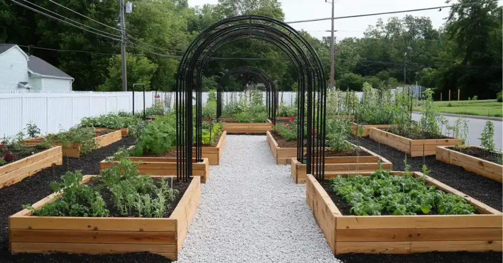 40 Backyard Vegetable Garden Ideas for Homegrown Goodness 14. U-Shaped Raised Beds for Easy Access