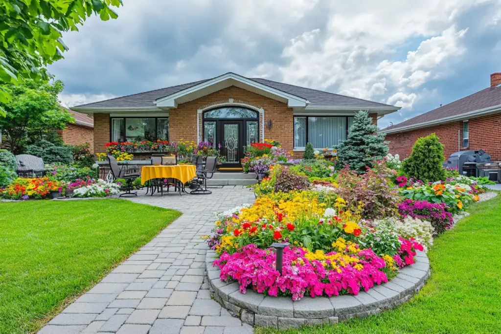 15 Front Porch Plant Decor Ideas for Stunning Curb Appeal 14. Plant for Pollinators Near Seating – Enjoy Nature Up Close