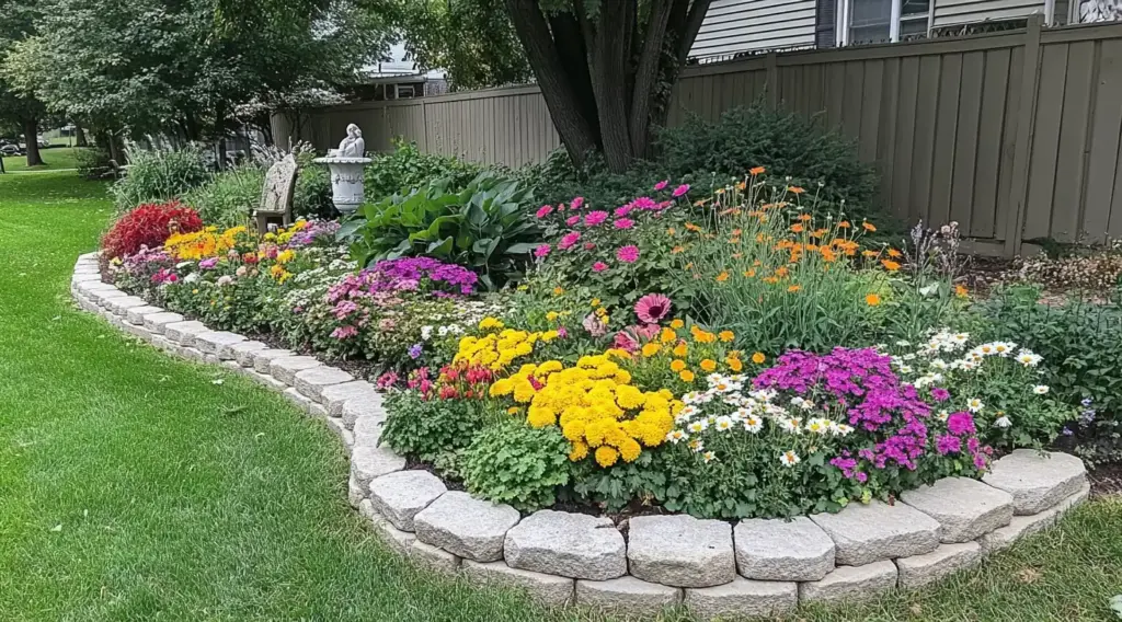 15 Simple Flower Bed Ideas to Transform Your Front Yard 14. Wavy Flower Bed