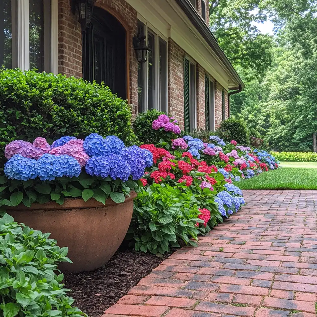 18 Gorgeous Big Flower Gardens for Eye-Catching Outdoor Displays 15. Introduce Planters for Flexibility and Layered Design