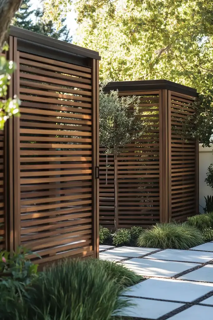 15. Slatted Wooden Screens