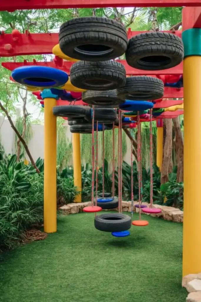 Tire Tetherball Set