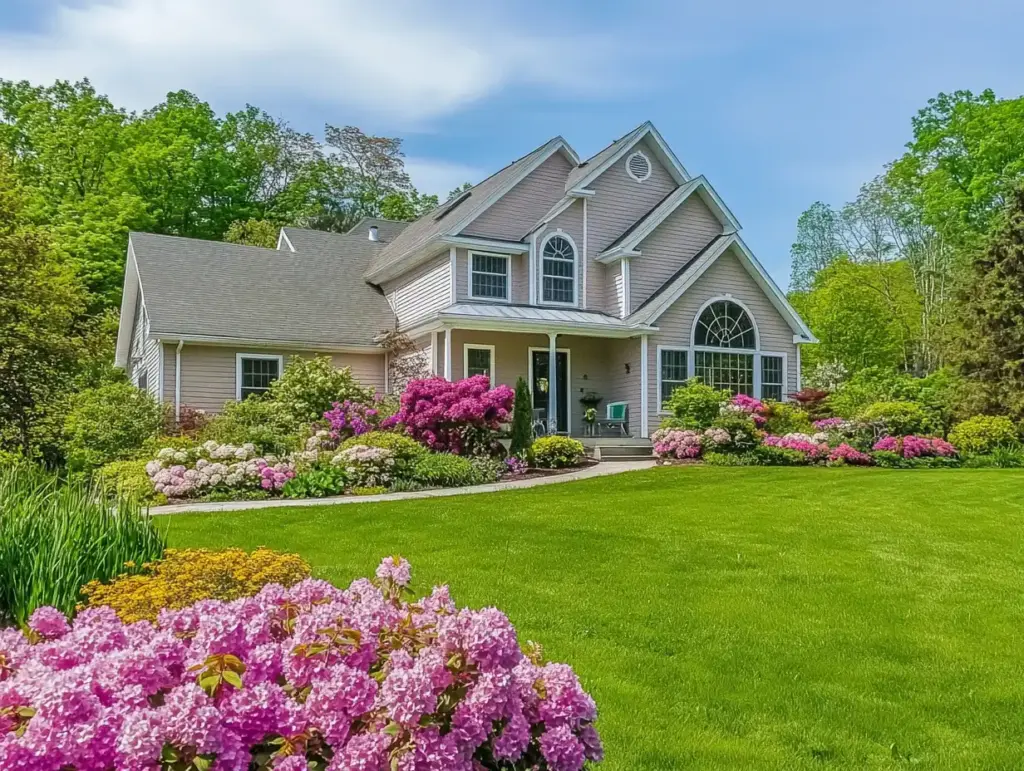 18 Gorgeous Big Flower Gardens for Eye-Catching Outdoor Displays 16. Conceal the Edge with Lush, Overflowing Flower Beds