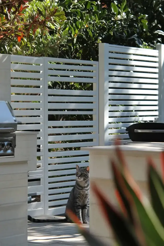 20 Chain Link Fence Privacy Ideas To Cover Them Up! 16. Cover With Vinyl Panels for a Sleek Finish