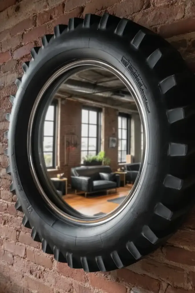 Tire Mirror Frame