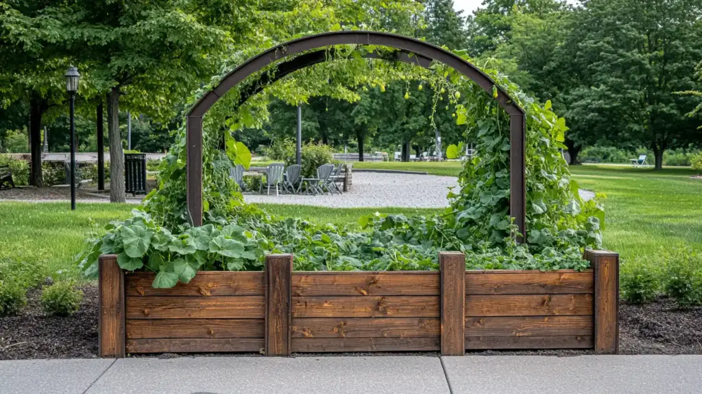 Explore 20 Cucumber Trellis Ideas for a Bountiful Harvest 16. Trellis Bench