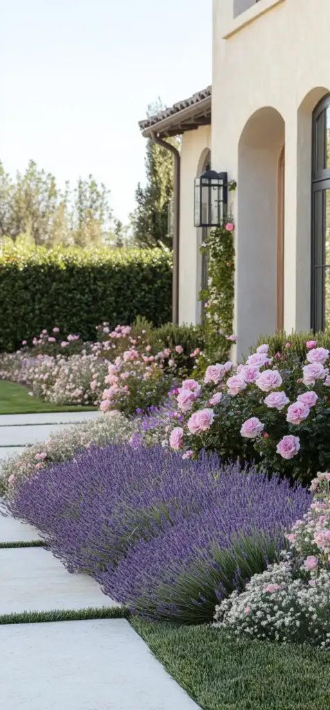 17. Fragrant Walkway Flower Bed