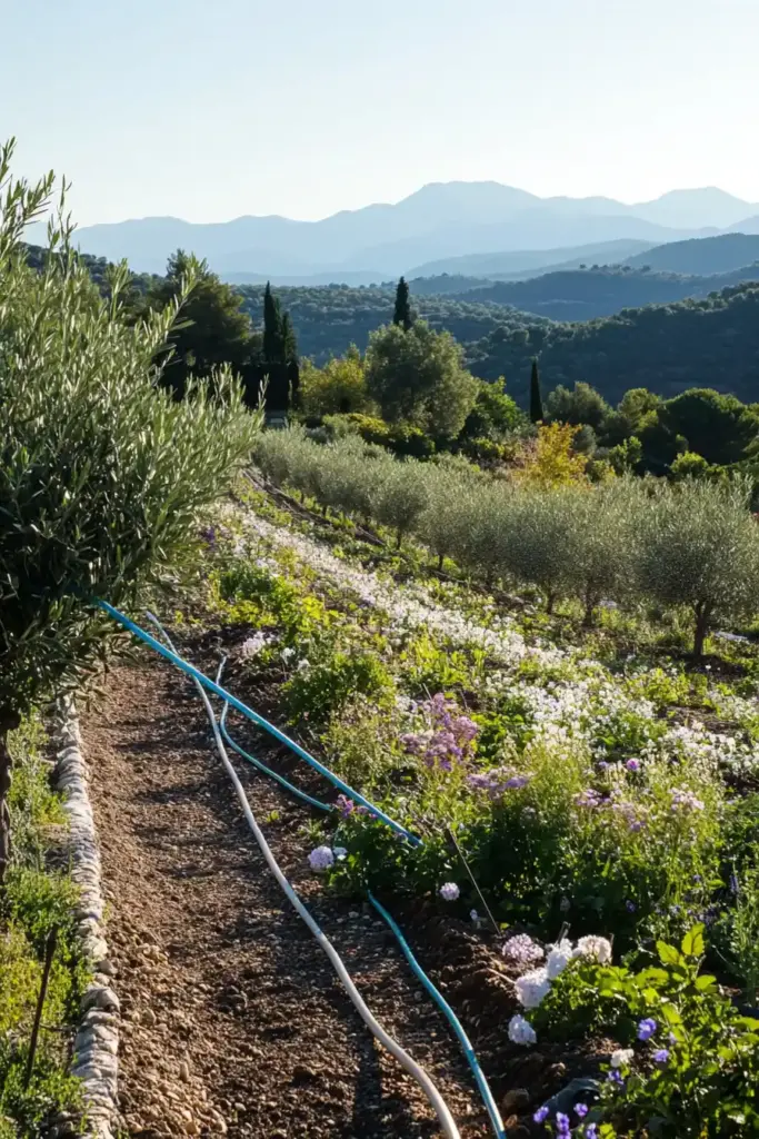 17+ Steep Hill Landscaping Ideas on a Budget 17. Install a Simple Irrigation System