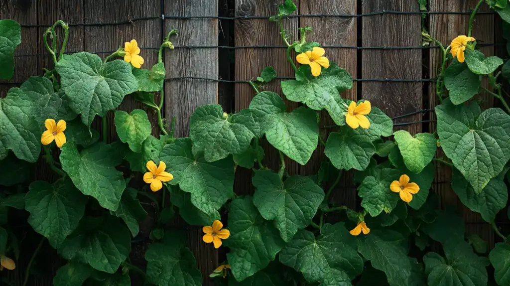 Explore 20 Cucumber Trellis Ideas for a Bountiful Harvest 17. Living Wall Trellis