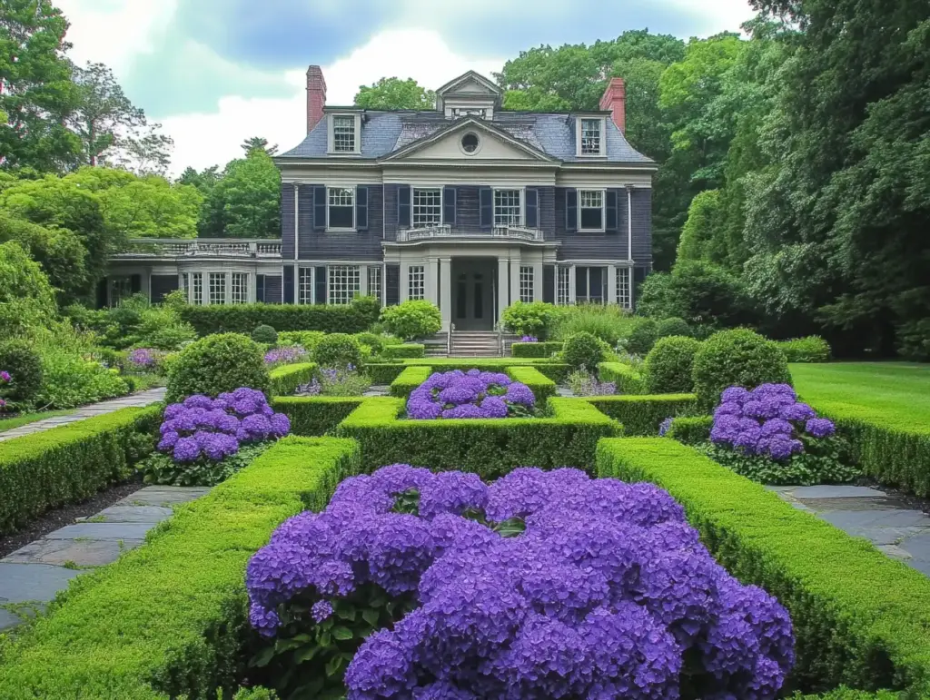 18 Gorgeous Big Flower Gardens for Eye-Catching Outdoor Displays 18. Make it Formal with Structured Elegance