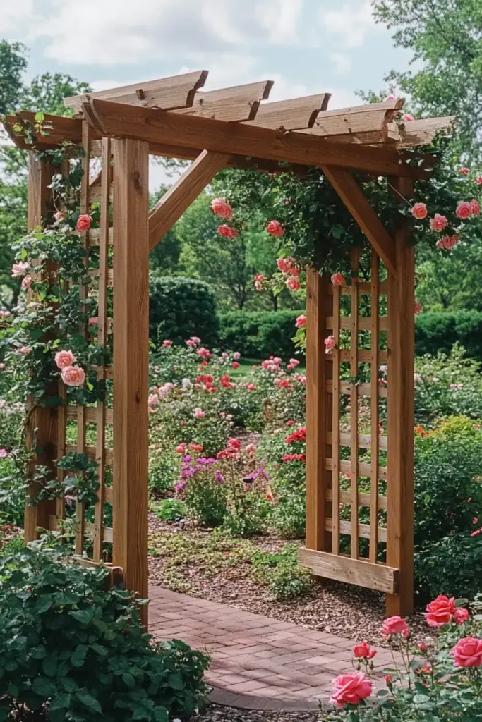20 Chain Link Fence Privacy Ideas To Cover Them Up! 19. Install a Trellis for Climbing Plants and Structure