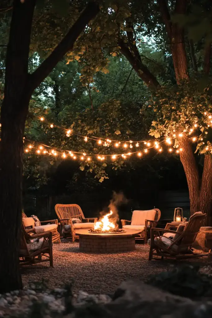 23 Affordable Backyard Renovation Ideas 2. Fire Pit and Seating Area