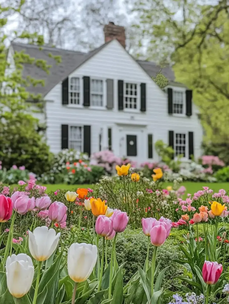 18 Gorgeous Big Flower Gardens for Eye-Catching Outdoor Displays 2. Create a Border with Colorful Flower Edging