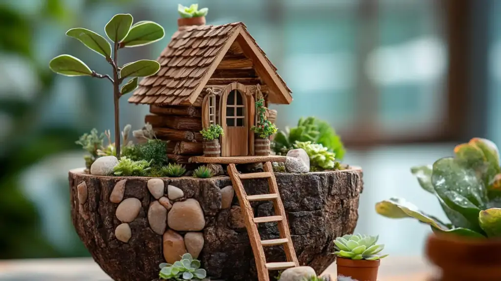 10 Whimsical Backyard Fairy Garden Ideas for Kids & Dreamers 🏡 2. Fairy Garden Treehouse in a Clay Pot