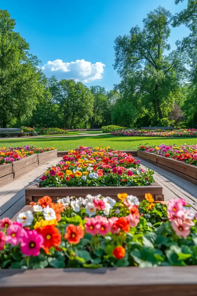 17+ Begonia Flower Bed Ideas 2. Raised Beds for Easy Care: Structure Meets Simplicity