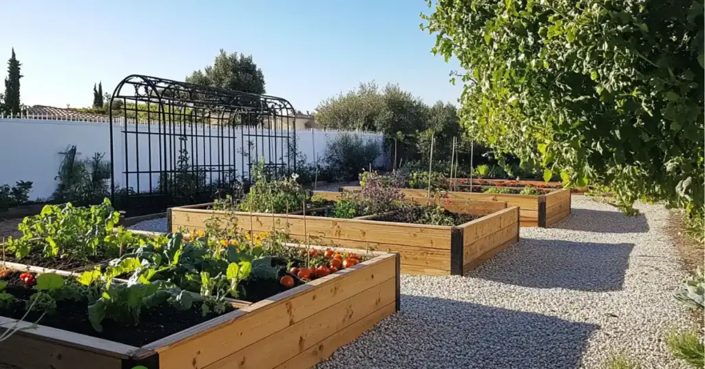 40 Backyard Vegetable Garden Ideas for Homegrown Goodness 25. Garden in Perfect Harmony: Trees and Trellises
