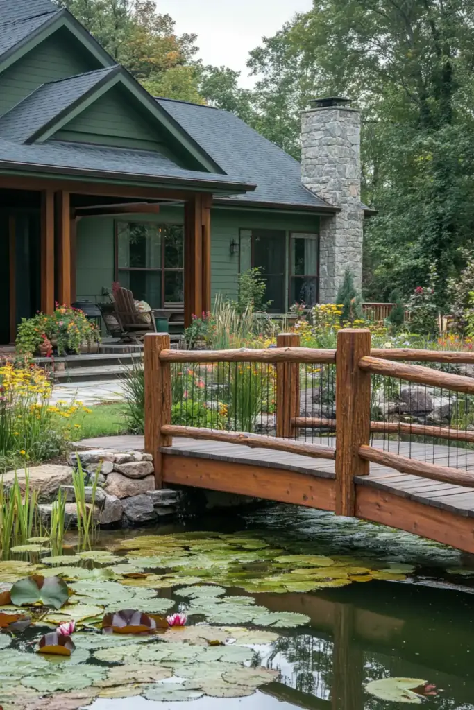 26 Front Porch Landscaping Ideas to Boost Curb Appeal Include a Bridge for Whimsy and Wonder