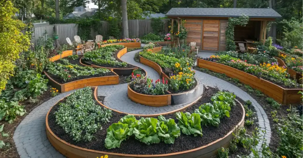 40 Backyard Vegetable Garden Ideas for Homegrown Goodness 3. Cottage Charm Meets Edible Landscaping
