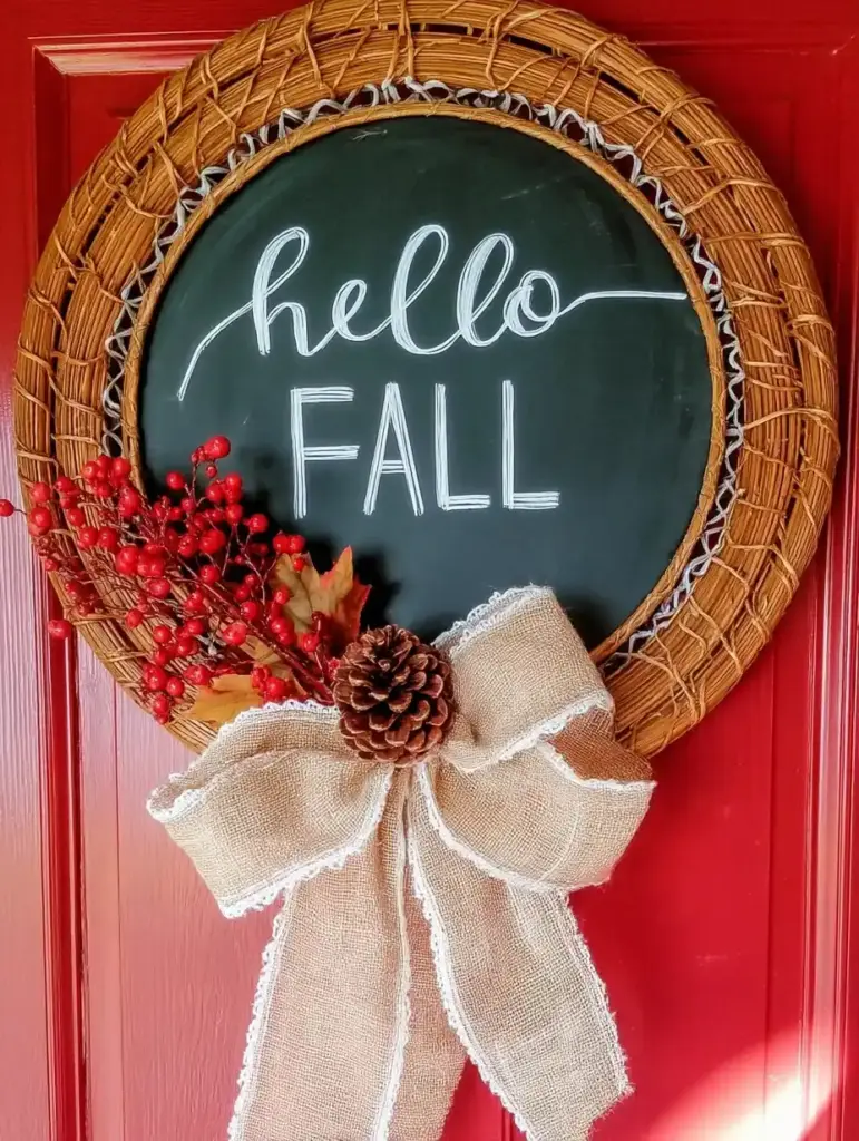 10 Repurposed Projects for a Whimsical Fall Garden 2. Fall Wreath Alternatives