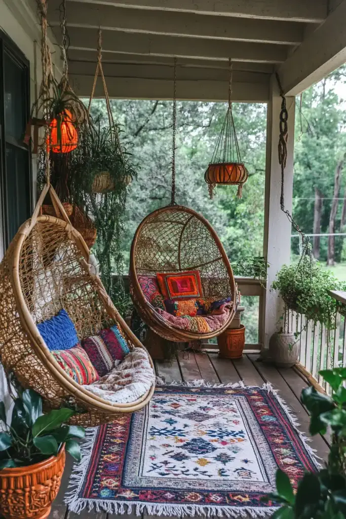 15 Summer Front Porch Decor Ideas To Refresh Your Home's Entrance Bohemian Oasis