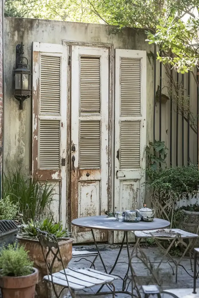 3. Repurposed Doors or Shutters