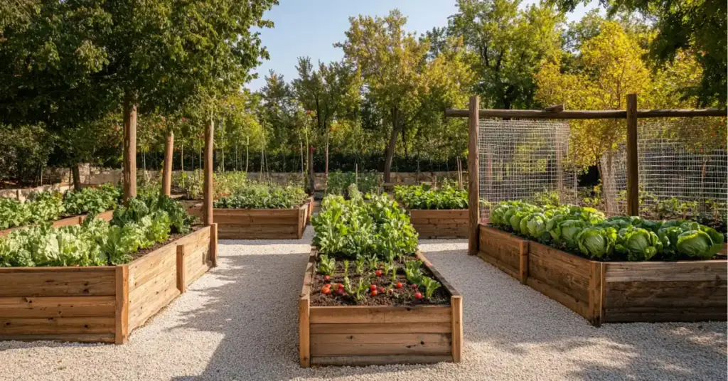 40 Backyard Vegetable Garden Ideas for Homegrown Goodness 37. The Leafy Jubilee: Raised Beds Take Center Stage