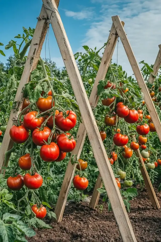 5 Tomato Trellis Ideas for Beginners: A Simple Guide 4. A-Frame Trellis