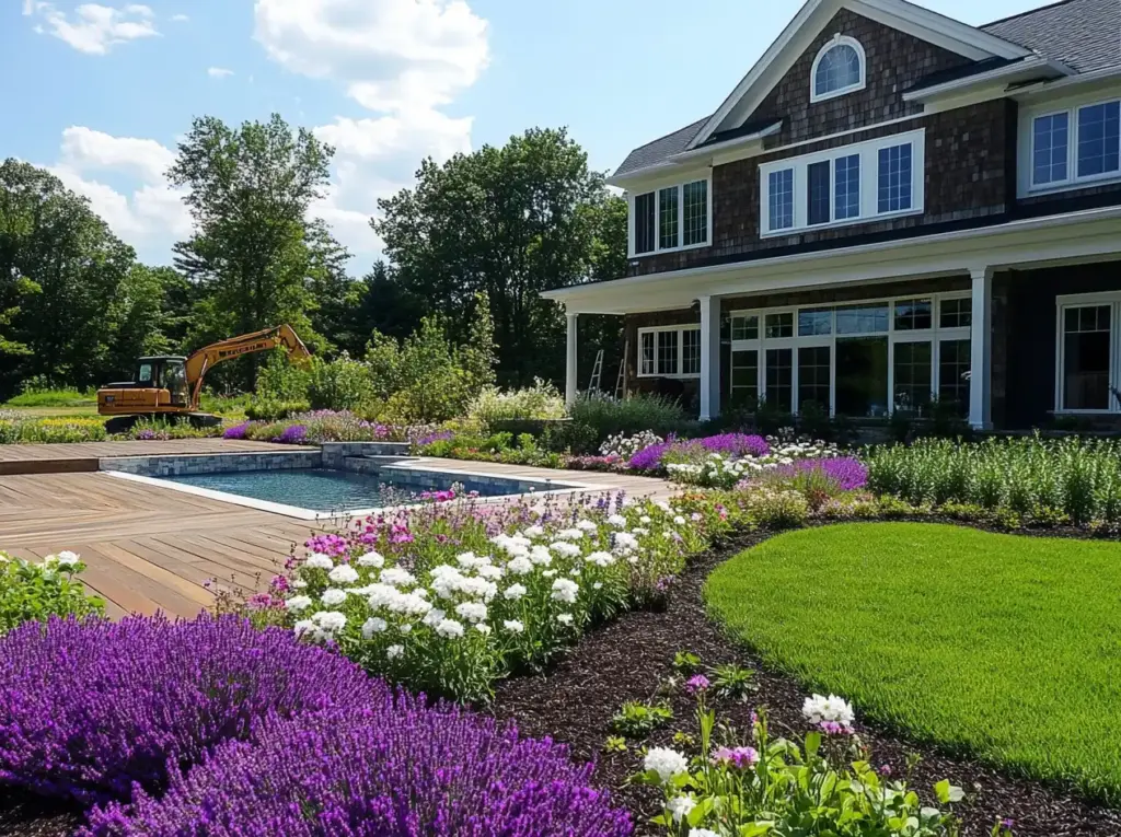 18 Gorgeous Big Flower Gardens for Eye-Catching Outdoor Displays 4. Add Some Mulch for Contrast and Plant Health