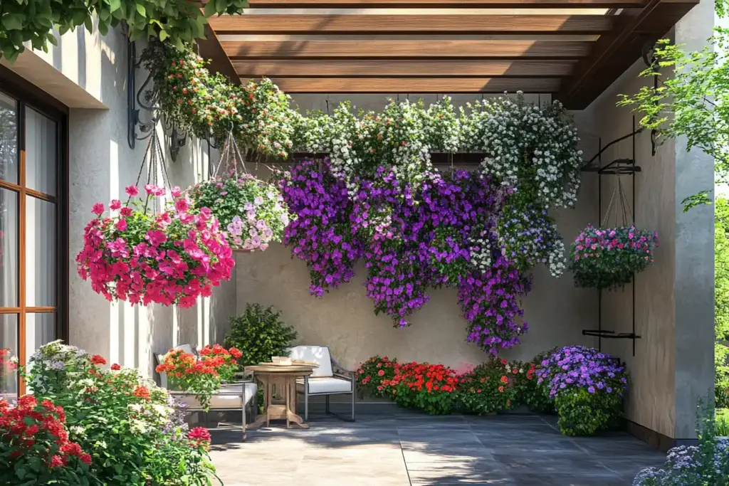 4. Elevate with Hanging Planters